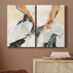 " Efflux I " 2 - Pieces Painting Print - Image 4