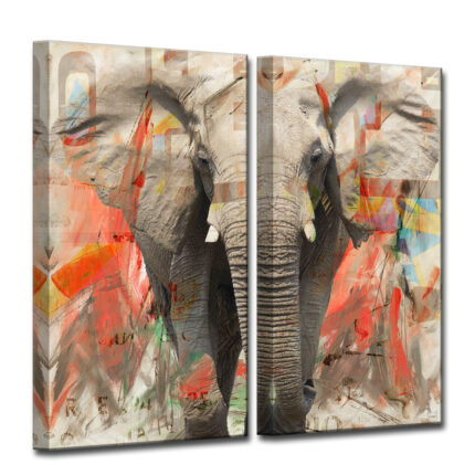 ” Elephant I ” by Tristan Scott 2 – Pieces - Chic Decora