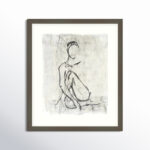 " Embellished Nude Contour Sketch II " by Ethan Harper