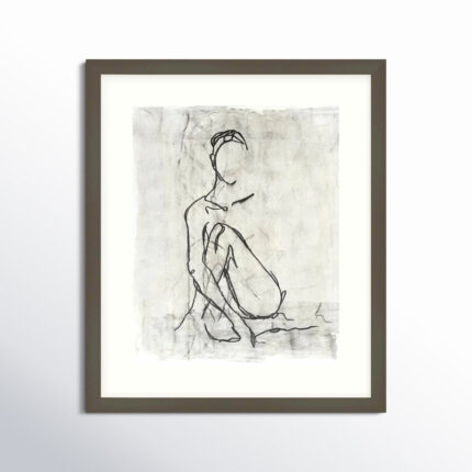 ” Embellished Nude Contour Sketch II ” by Ethan Harper - Chic Decora