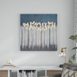 " Embellished Treeline I " by Jennifer Goldberger Painting Print