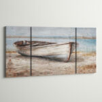 " Embellished Whitewashed Boat " 3 - Pieces - Image 4