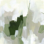 " Emerald Fragment I " by June Erica Vess Painting Print