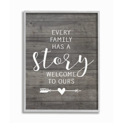 ” Every Family Has A Story ” by Lettered And Lined - Chic Decora