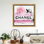 " Fashion And Glam Dripping Roses And Fashion Books, Glam Pink " by Oliver Gal