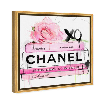 ” Fashion And Glam Dripping Roses And Fashion Books, Glam Pink ” by Oliver Gal - Chic Decora