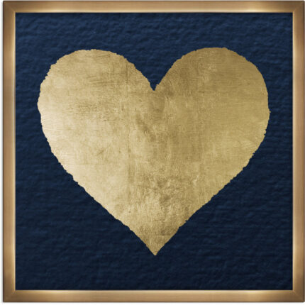 ” Fashion And Glam Ever After Blue And Gold Hearts “ - Chic Decora