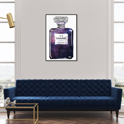 ” Fashion And Glam Galaxy To Paris Parfum, Glam Purple “ - Chic Decora