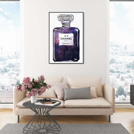 ” Fashion And Glam Galaxy To Paris Parfum, Glam Purple “ - Chic Decora