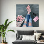 " Fashion And Glam Waiting For You Shoes And Bouquet " by Oliver Gal