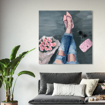 ” Fashion And Glam Waiting For You Shoes And Bouquet ” by Oliver Gal - Chic Decora