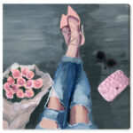 " Fashion And Glam Waiting For You Shoes And Bouquet " by Oliver Gal - Image 2