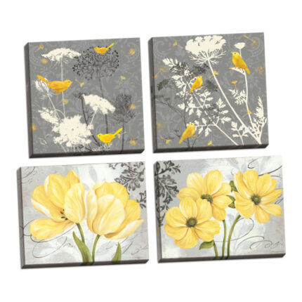 ” Floral And Botanical ” by Pamela Gladding & Jill Meyer 4 – Pieces - Chic Decora