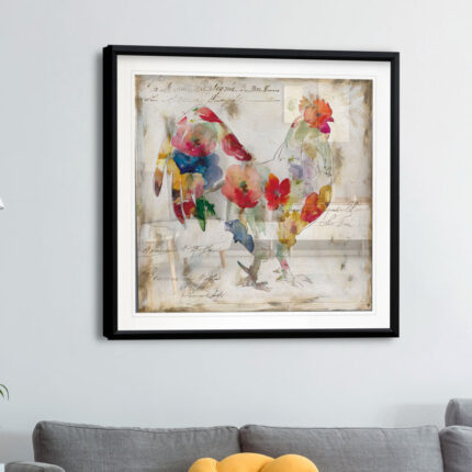 ” Flowered Rooster “ - Chic Decora