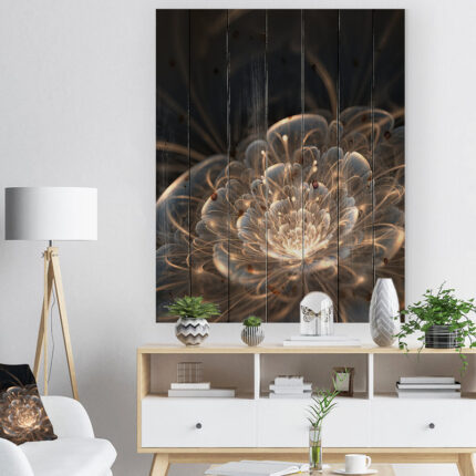 ” Fractal Flower With Golden Rays “ - Chic Decora