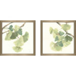 " Gingko Leaves I Light " 2 - Pieces