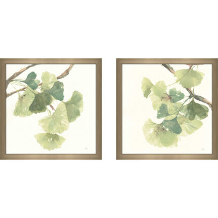 " Gingko Leaves I Light " 2 - Pieces