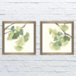 " Gingko Leaves I Light " 2 - Pieces - Image 2