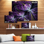 " Glittering Purple Fractal Flower " - Image 3