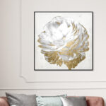 " Gold And Light Floral White " by Oliver Gal