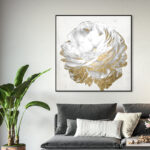 " Gold And Light Floral White " by Oliver Gal - Image 2