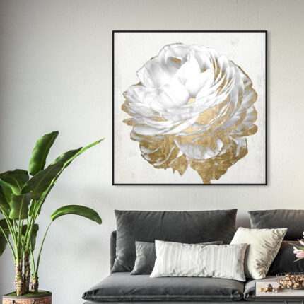” Gold And Light Floral White ” by Oliver Gal - Chic Decora