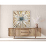 " Golden Daisy In Sunset Glow: Textured Oil Painting Print On Wrapped Canvas " Painting Print - Image 5