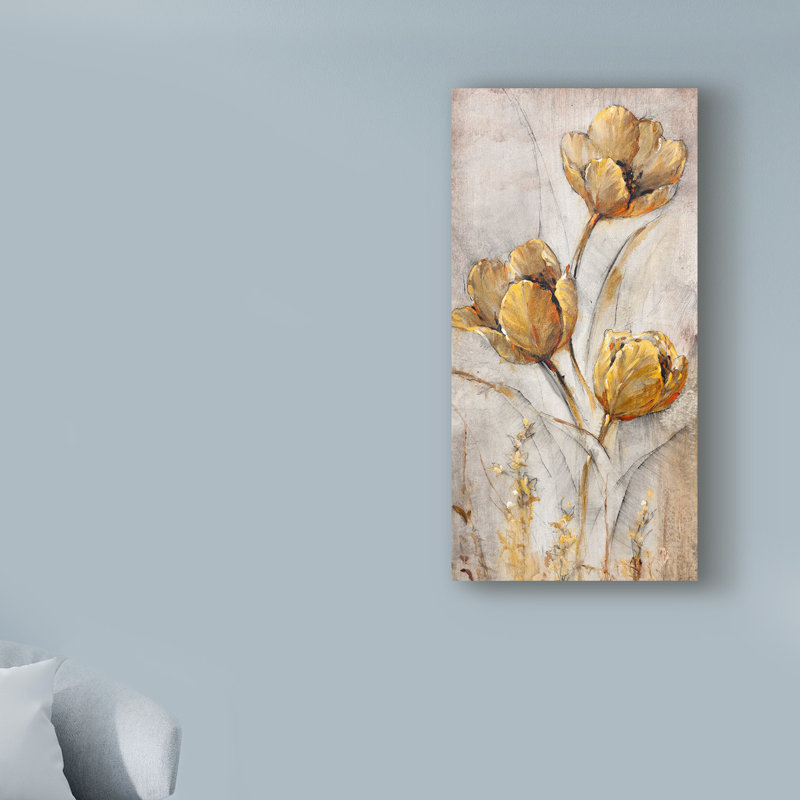 ” Golden Poppies On Taupe I ” by Timothy O’ Toole - Chic Decora
