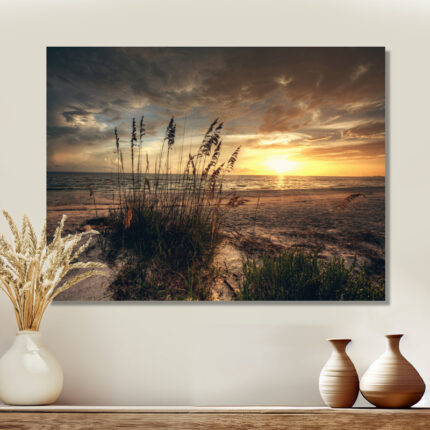 ” Grassy And Beach Sunset “ - Chic Decora