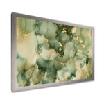 " Green Luxury Abstract Fluid Art I " by Designart - Image 5