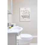 " Grey And White Hot Bath Tub Vintage Sign " by Daphne Polselli - Image 2