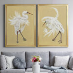 " Heron Plumage V " 2 - Pieces Painting Print - Image 4