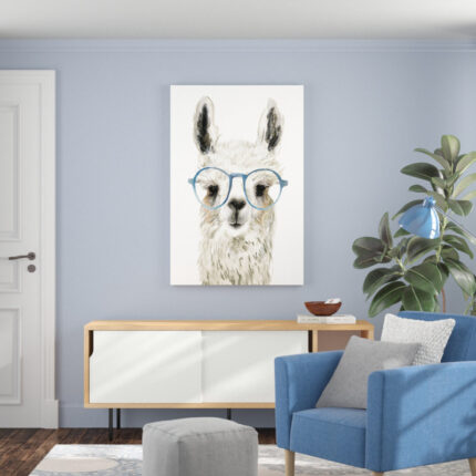” Hip Llama II ” by Victoria Borges Painting Print - Chic Decora