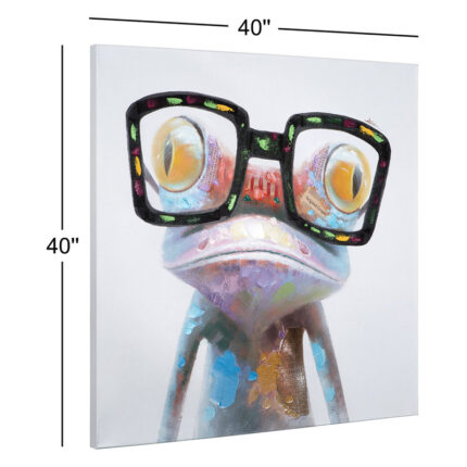 ” Hipster Froggy ” Painting Print - Chic Decora