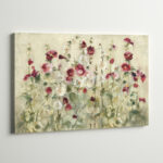 " Hollyhocks Row Cool " by Cheri Blum