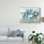 " Hydrangeas In Glass Jars Blue " by Carol Rowan Painting Print - Image 4