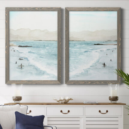 ” In The Surf I ” 2 – Pieces Painting Print - Chic Decora