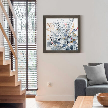 ” Indigo & Ochre I – Premium Framed Canvas – Ready To Hang “ - Chic Decora