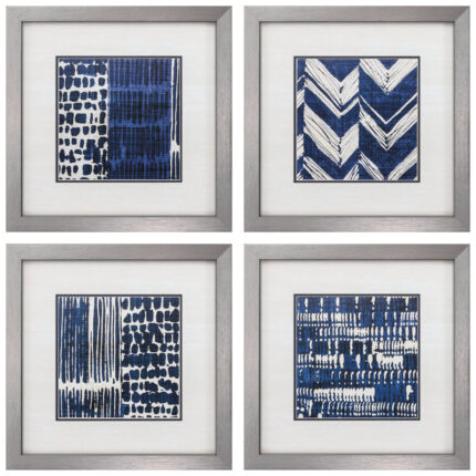 ” Indigo Batik ” 4 – Pieces - Chic Decora