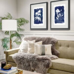 " Indigo Botanical " 2 - Pieces Painting Print - Image 6