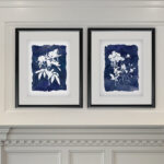 " Indigo Botanical " 2 - Pieces Painting Print - Image 2
