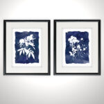 " Indigo Botanical " 2 - Pieces Painting Print - Image 4