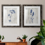 " Indigo Botanical I " 2 - Pieces