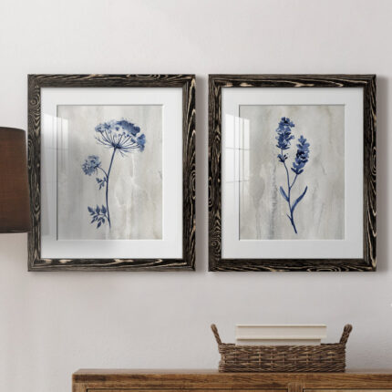 ” Indigo Botanical I ” 2 – Pieces - Chic Decora