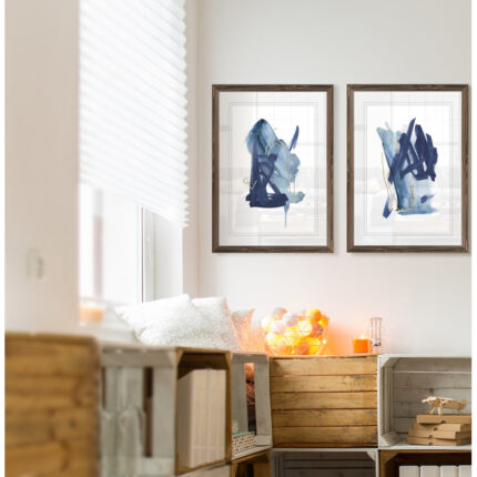 ” Indigo Collide I ” by Melissa Wang 2 – Pieces - Chic Decora