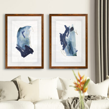 ” Indigo Collide III ” by Vincent Van Gogh 2 – Pieces - Chic Decora