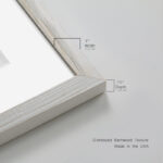 " Indigo Floral On Linen II - Premium Framed Print - Ready To Hang " - Image 3