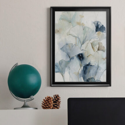 ” Indigo Ginkgo I ” Painting Print - Chic Decora