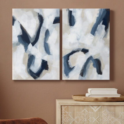 ” Indigo Imprint I ” 2 – Pieces - Chic Decora