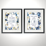 " Indigo Scripture I " 2 - Pieces - Image 4